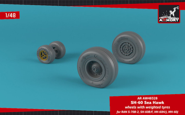 Sikorsky SH60 Sea Hawk Wheel set with weighted tires AR AW48328