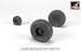 Sikorsky UH60 Black hawk Wheel set with weighted tires AR AW48329