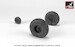 AH64 Apache wheels with weighted tires and Smooth Hubs AR AW48330