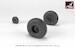 AH64 Apache wheels with weighted tires and Ribbed Hubs AR AW48331