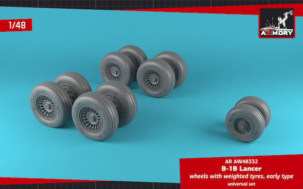 Rockwell B1B lancer wheels with weighted tires - Early- AR AW48332