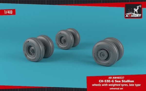 CH53 Sea Stallion wheels with weighted tires - Late AR AW48337