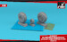 Boeing B17B-F Flying Fortress wheels with weighted tires (GY) AR AW48342