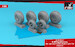 Boeing B29 Superfortress wheels with weighted tires - Mid AR AW48350