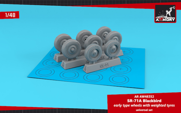 Lockheed SR71A Blackbird wheels with weighted tires - Early AR AW48352