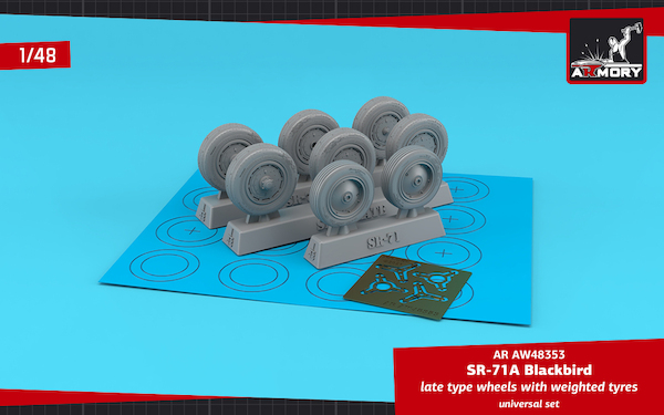 Lockheed SR71A Blackbird wheels with weighted tires - Late AR AW48353