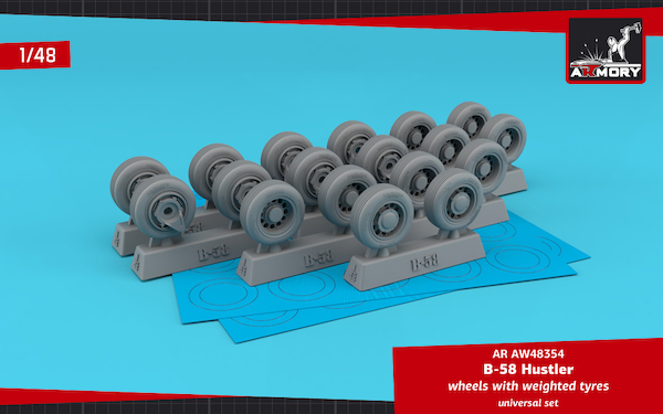 Convair B58 Hustler wheels with weighted tires AR AW48354