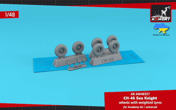 CH46 Sea Knight wheels with weighted tires AR AW48357