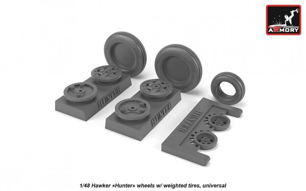 Hawker Hunter Wheel set with weighted tires AR AW48406