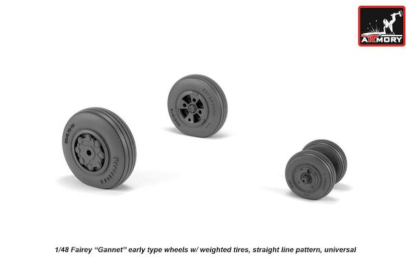 Fairey Gannet  early type wheels with weighted tires and straight line Pattern  AR AW48410