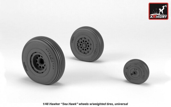 Hawker Sea Hawk wheels with weighted tires AR AW48415