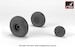 Hawker Sea Hawk wheels with weighted tires AR AW48415
