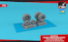 HS/ BAE Harrier early type GR1/GR3/FRS1/AV8A Wheel set (Weighted) AR AW48416