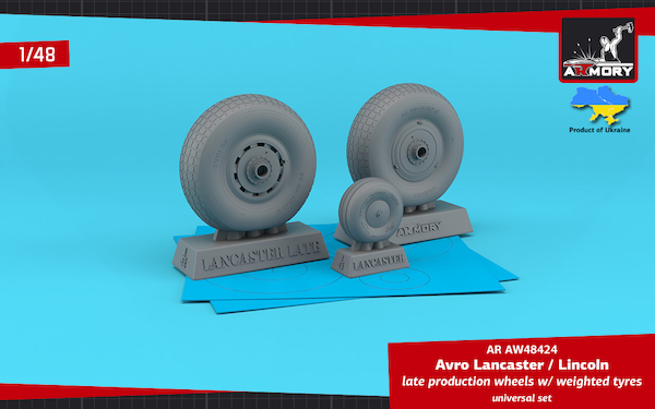 Avro Lancaster/Lincoln Late wheels with weighted wheels  AR AW48424