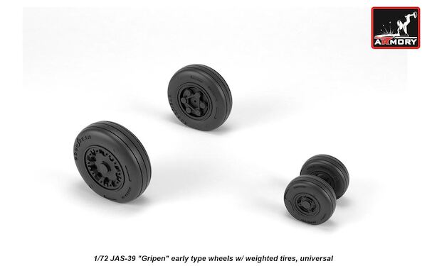 Saab JAS39A/B/C Gripen  -  wheel set -weighted-  AR AW48503