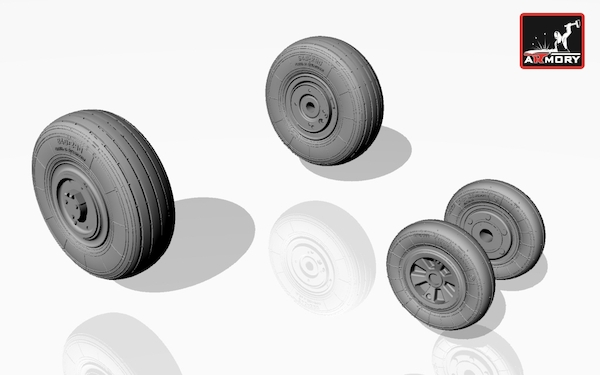 Mikoyan MiG23, MiG23P Flogger early wheel set AR AW72014