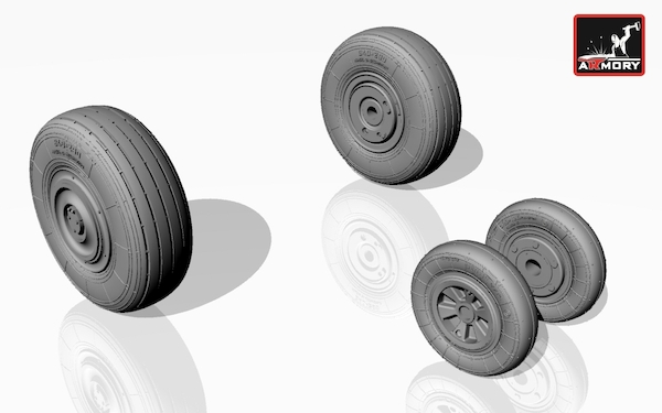 Mikoyan MiG23ML/MLA/MLD/P (late)/UM Flogger wheel set AR AW72016