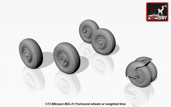 Mikoyan MiG31 Foxhound Wheel set with weighted tires  AR AW72025