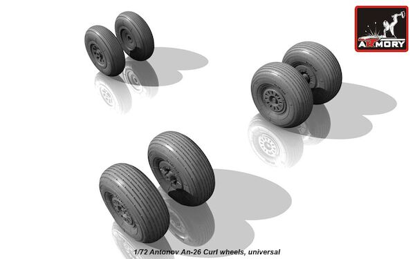 Antonov AN26 'Curl' wheel set (A-Model) - weighted-  AR AW72029