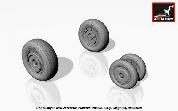 Mikoyan MiG29A/B/UB Wheels, early hub type - weighted AR AW72037