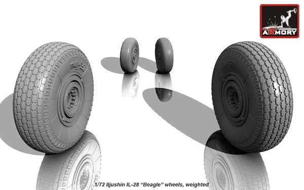 Iyushin IL28 Beagle Wheels- weighted AR AW72040