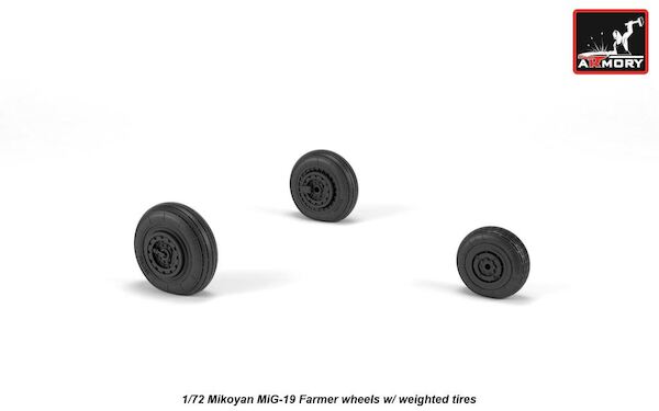 Mikoyan MiG19 Farmer wheel set -weighted-  AR AW72051