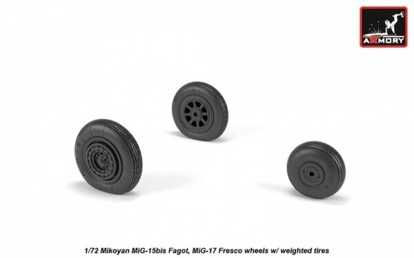 Mikoyan MiG15 "Fagot"Late and MiG17 "Fresco" wheel set -weighted-  AR AW72054