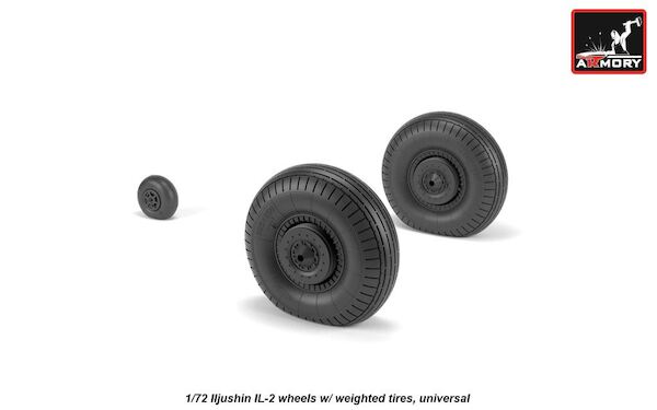 Ilyushin IL2 "Bark" early wheel set -weighted-  AR AW72055