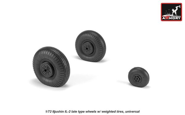 Ilyushin IL2 "Bark" Late wheel set -weighted-  AR AW72056