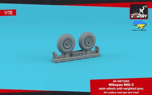 Mikoyan MiG3 wheel set with dirt road tyre tread  AR AW72065