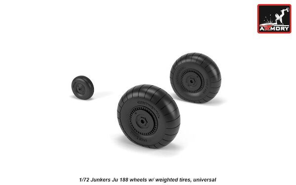 Junkers Ju188 Wheel set with weighted tires AR AW72203