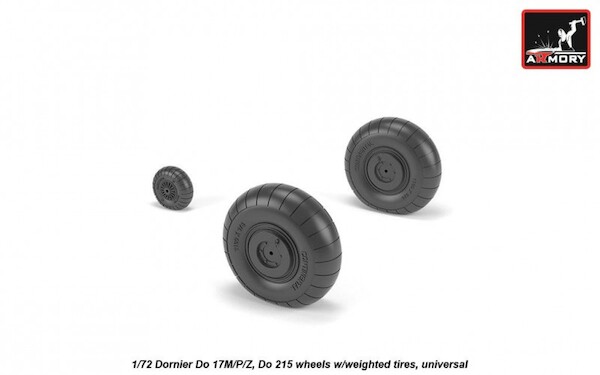 Dornier Do17M/P/Z, Do215 Wheel set with weighted tires AR AW72205