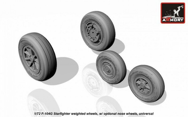 F104G Starfighter Wheel set - weighted-  AR AW72312