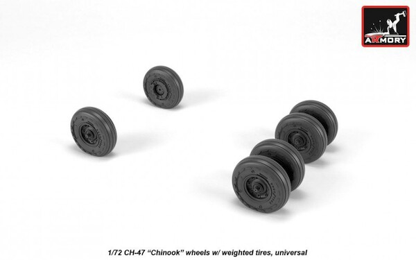 CH47 Chinook Wheel set with weighted tires  AR AW72317