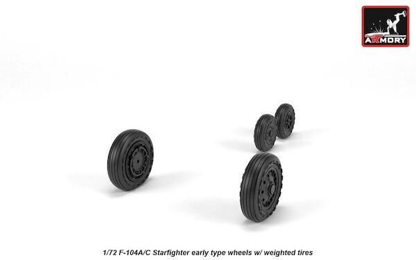 Lockheed F104A/C Starfighter Wheel set with weighted tires AR AW72320