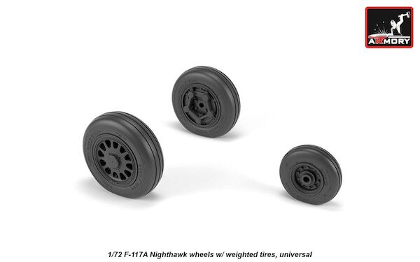 Lockheed F117A Nighthawk Wheel set with weighted tires AR AW72325