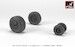 F4J/K/M/S Phantom FG1 and FG2 Late Type wheels with weighted tires (Hasegawa, revell) AR AW72330