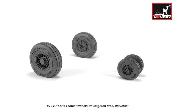 Grumman F14 Tomcat Early Type wheels with weighted tires (For F14A/B) AR AW72331