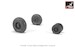 Grumman F14 Tomcat Late Type wheels with weighted tires (For F14D) AR AW72332