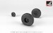 AH64 Apache wheels with weighted tires and Smooth Hubs AR AW72335