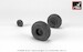 AH64 Apache wheels with weighted tires and Ribbed Hubs AR AW72336