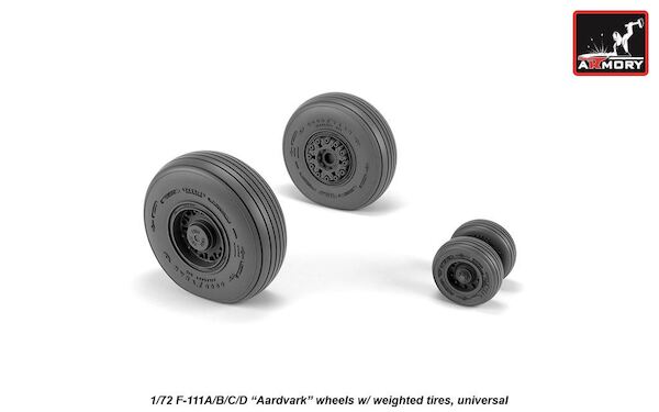 F111A/B/C/D Aardvark wheels with weighted tires AR AW72337