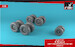 Rockwell B1B Lancer wheels with weighted tires - Late AR AW72340