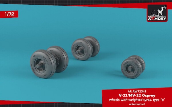 V22/MV22 Osprey wheels with weighted tires Type A AR AW72341