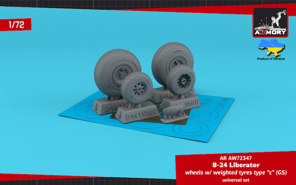 B24 Liberator wheels with weighted tires Type D (GS) AR AW72347