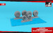 Boeing B29 Superfortress wheels with weighted tires - Late Type AR AW72358