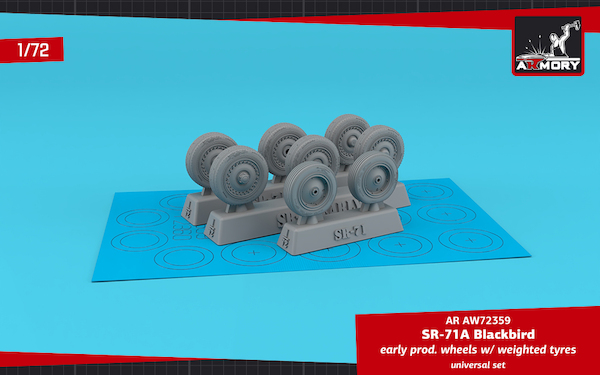 Lockheed SR71A Blackbird wheels with weighted tires - Early AR AW72359