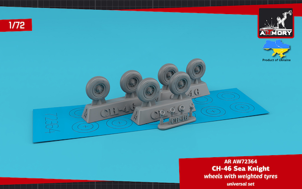 CH46 Sea Knight wheels with weighted tires AR AW72364