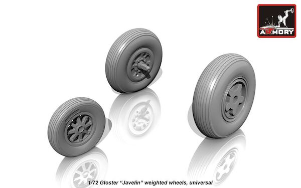 Gloster Javelin Wheel set (Weighted)  AR AW72407