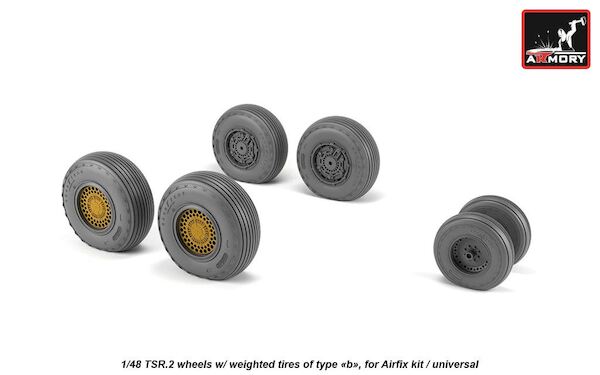 BAC TSR2 -  wheel set -weighted- Type B  AR Aw72415
